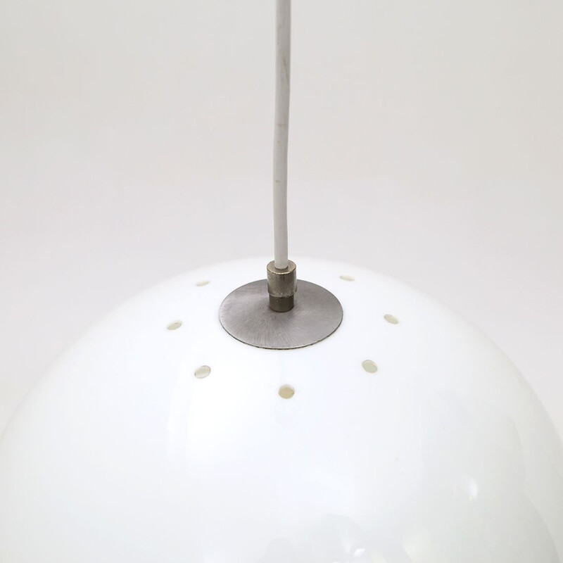 Vintage white perspex chandelier by Luigi Bandini Buti for Kartell, 1960s