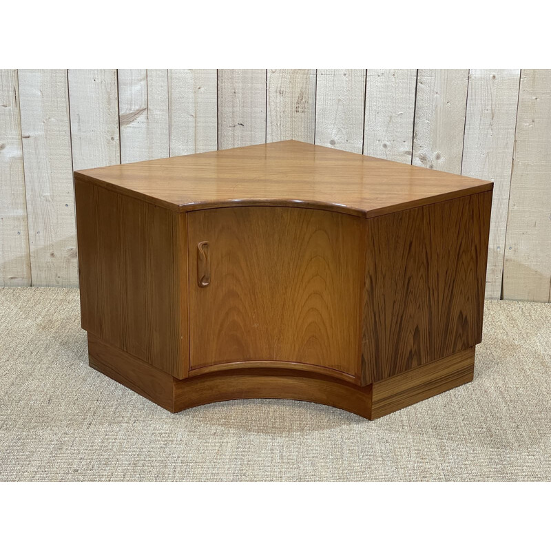 Vintage English G-Plan corner cabinet in teak, 1970s