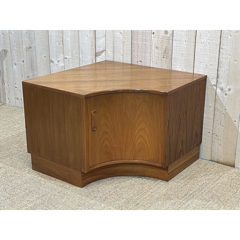 Vintage English G-Plan corner cabinet in teak, 1970s