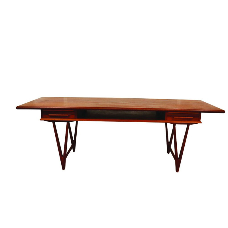 Vintage Teak Couchtisch Modell 32 von E.W.Bach für Mobelfabrikken Toften, Dänemark 1960.