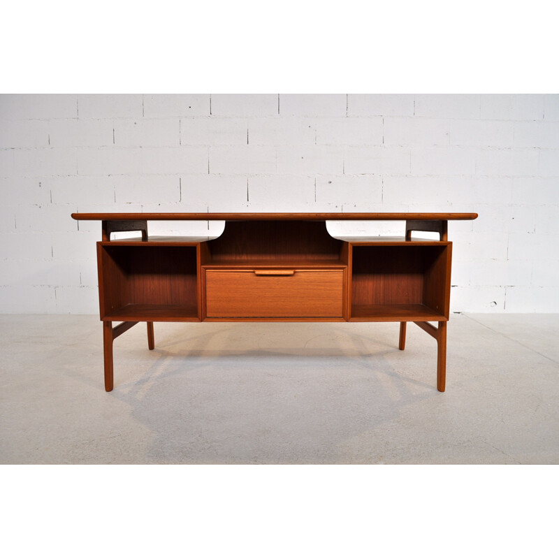 Desk "Double sided 75" in teak by Gunni OMANN - 1960s