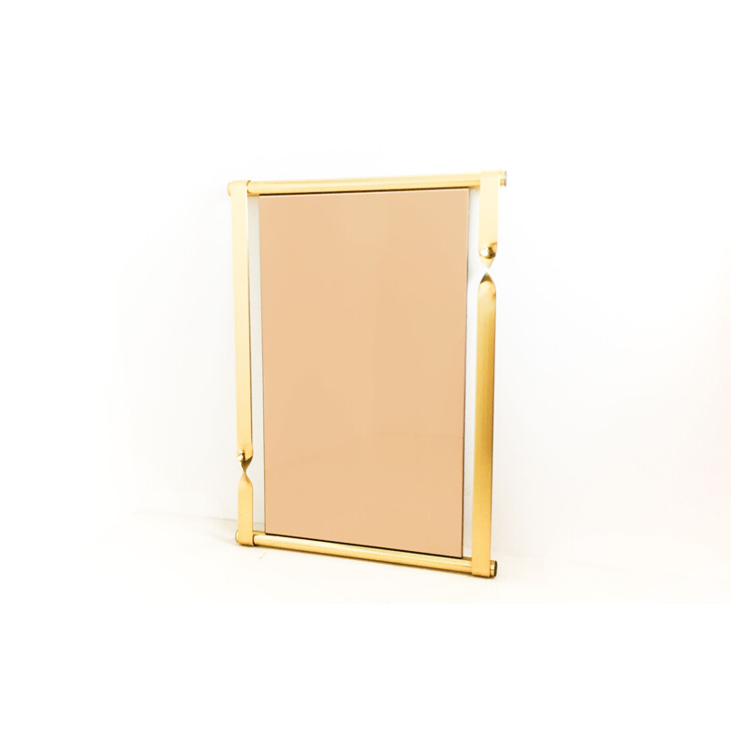 Miroir vintage avec cadre doré par Luciano Frigerio, Italie