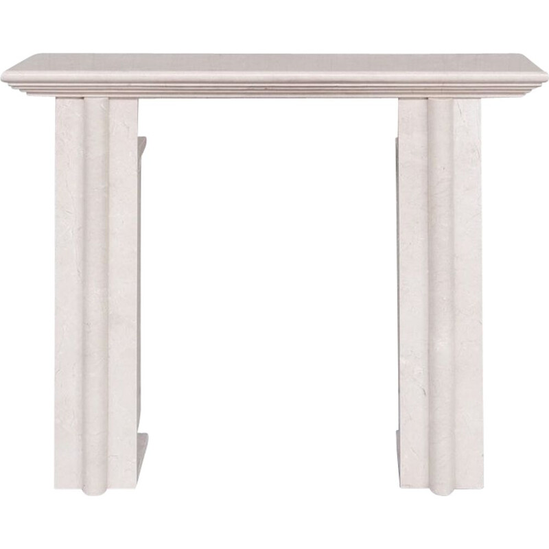 Travertine mid-century wall console table, Belgium 1980s