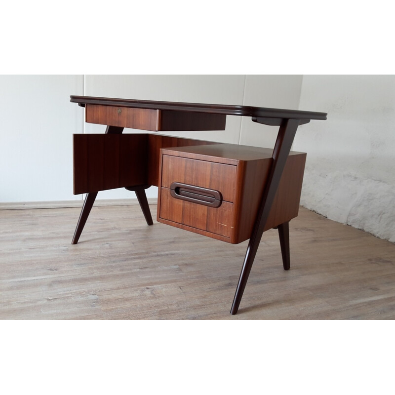 Small Italian mid-century desk in rosewood - 1950s