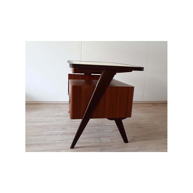 Pequeño escritorio italiano de palisandro de época - 1950