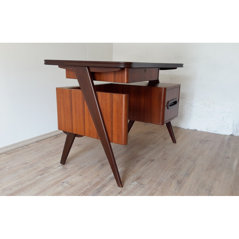 Small Italian mid-century desk in rosewood - 1950s