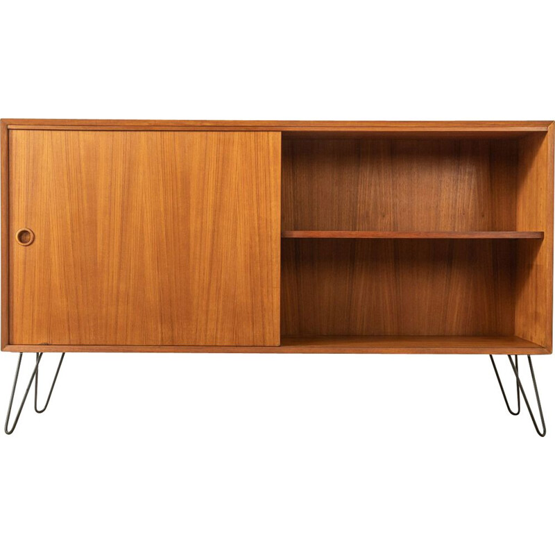 Vintage teak sideboard with one sliding door, Germany 1960s