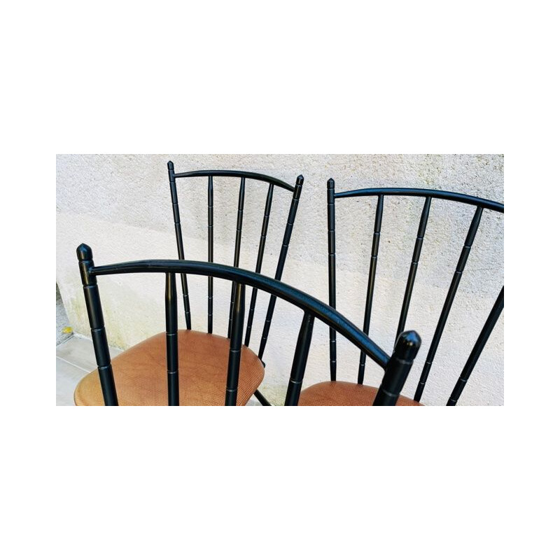 Lot de 4 chaises à barreaux scandinave vintage par Soudevinyl