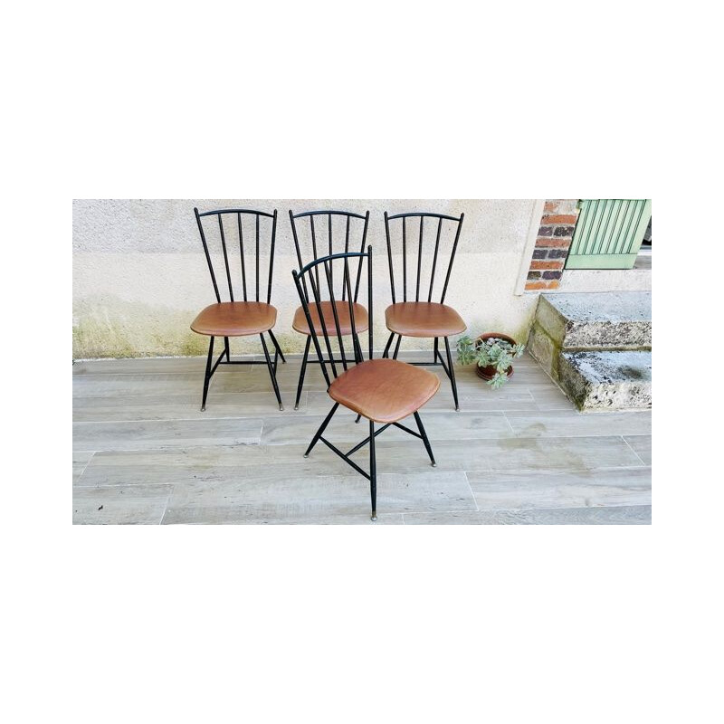 Set of 4 Scandinavian vintage bar chairs by Soudevinyl