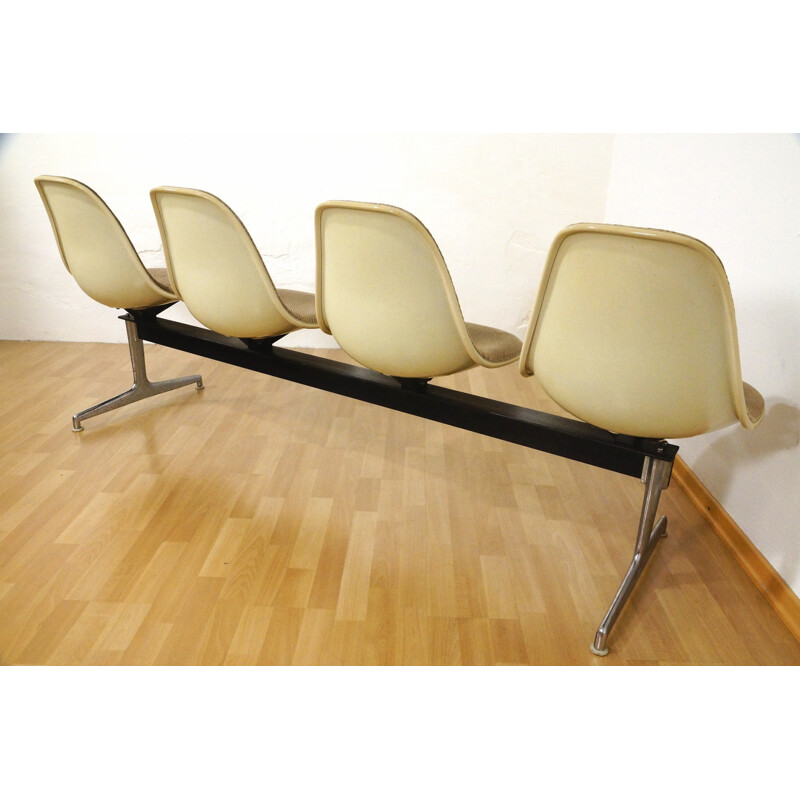 Herman Miller seating bench 4 side chairs, Charles EAMES - 1960s