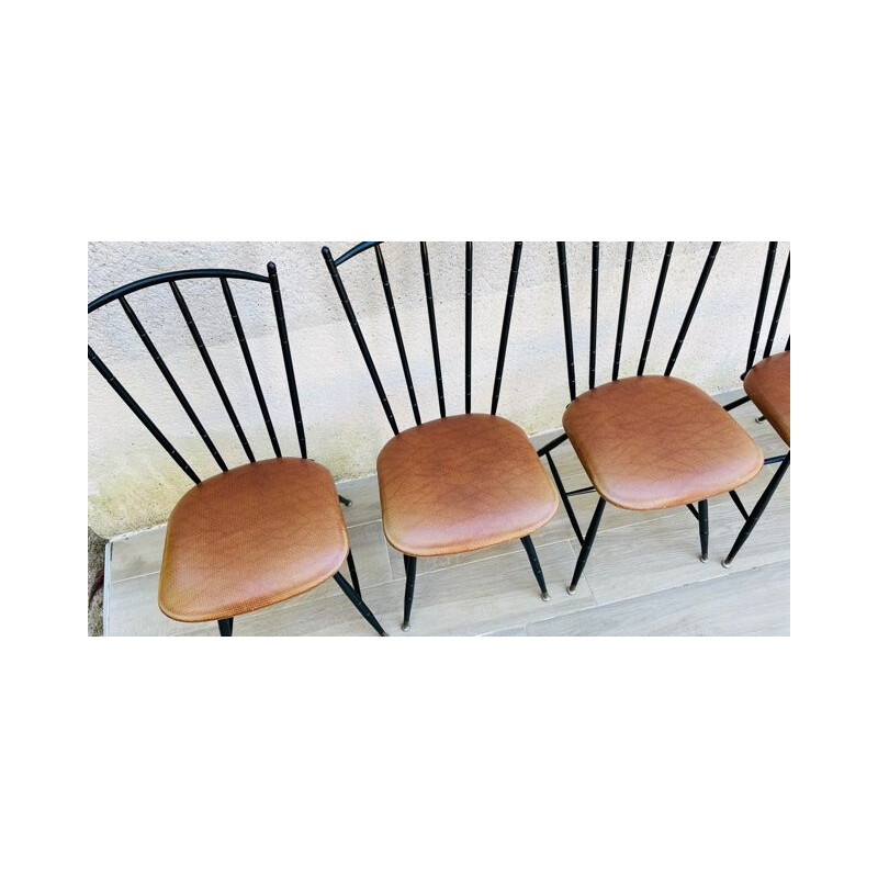 Set of 4 Scandinavian vintage bar chairs by Soudevinyl