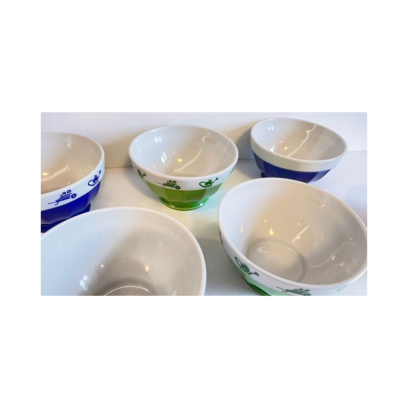 Set of 6 Saturnia vintage Italian porcelain bowls