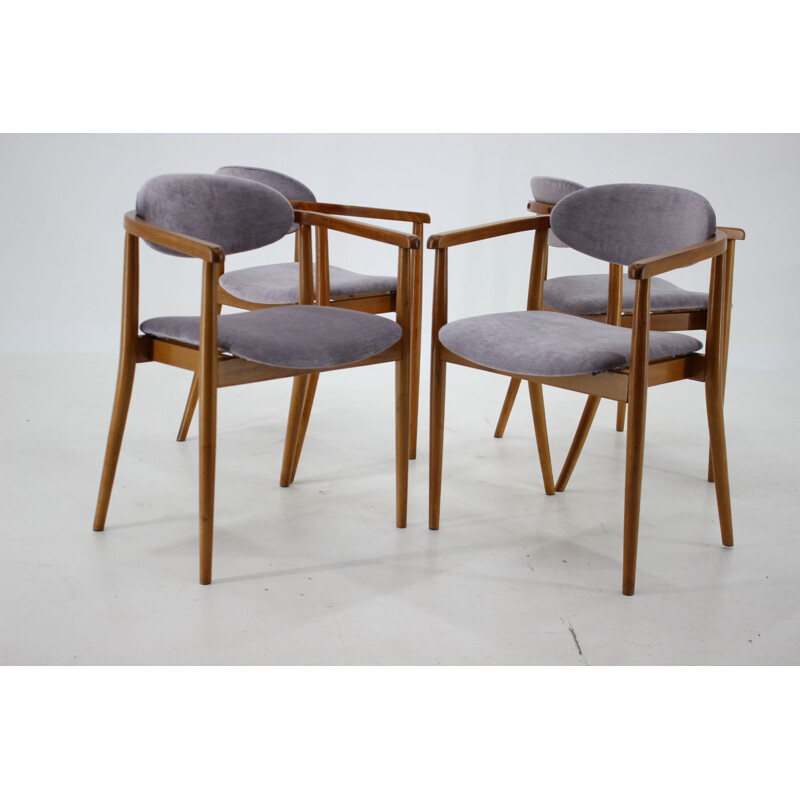 Set of 4 vintage dining chairs by Antonin Suman, Czechoslovakia 1960s