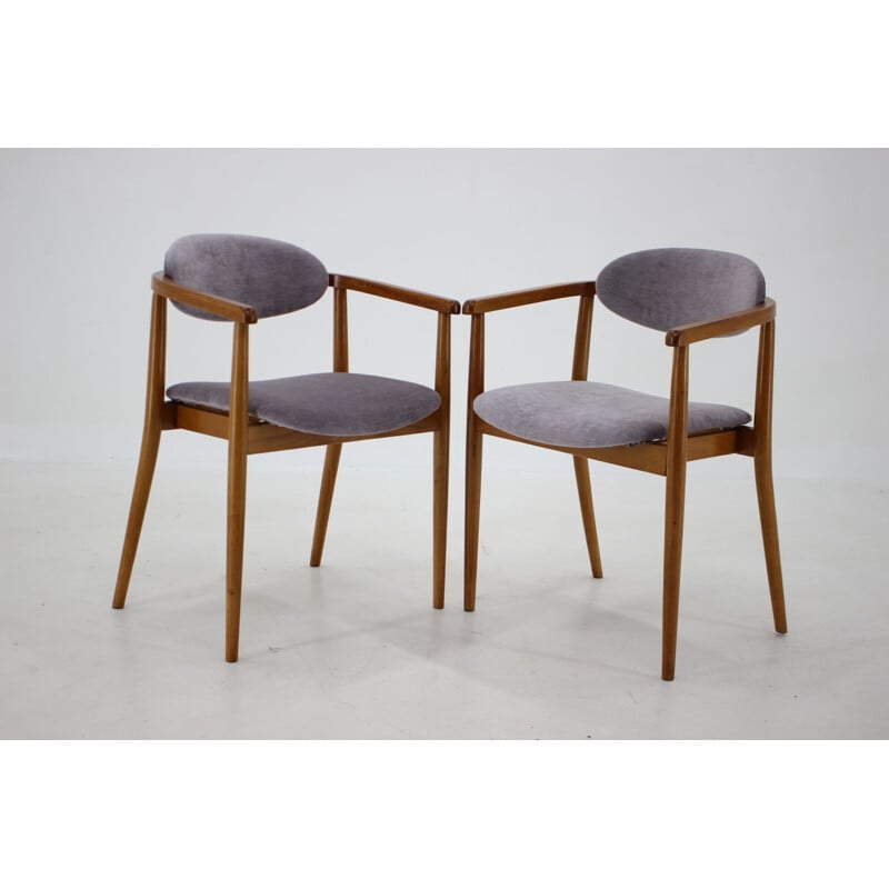 Ensemble de 4 chaises vintage par Antonin Suman, Tchécoslovaquie 1960