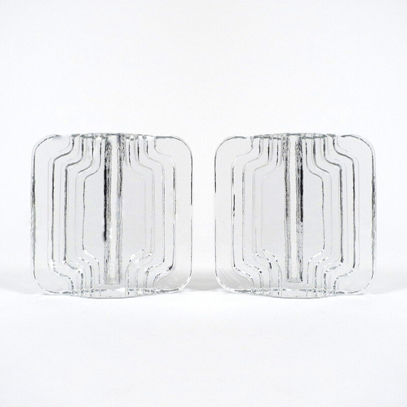 Pair of German glass objects - 1960s