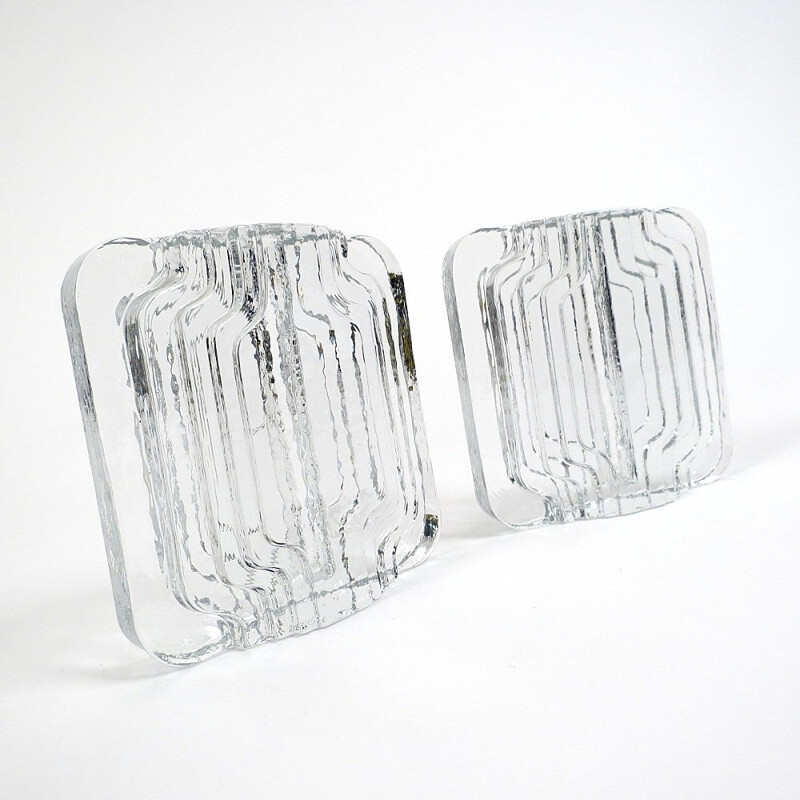 Pair of German glass objects - 1960s