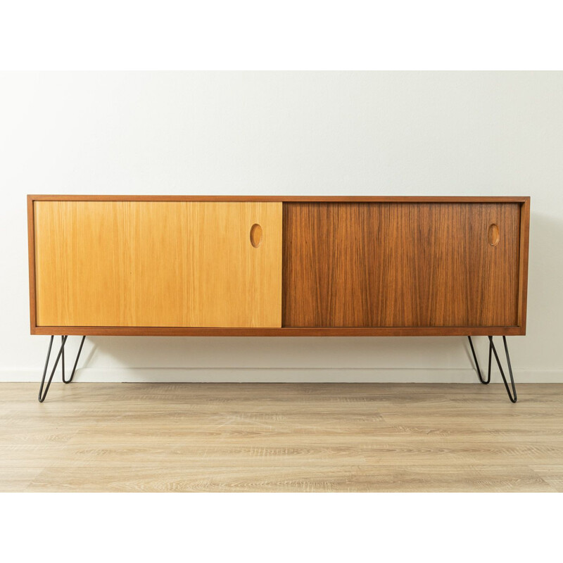 Vintage walnut sideboard with two sliding doors by Georg Satink for Wk Möbel, Germany 1950