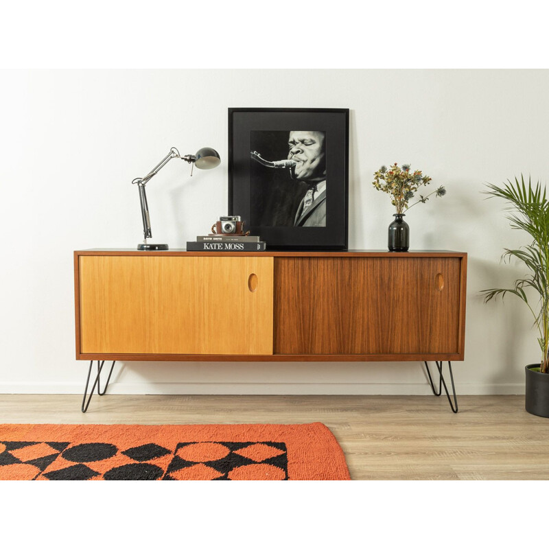 Vintage walnut sideboard with two sliding doors by Georg Satink for Wk Möbel, Germany 1950