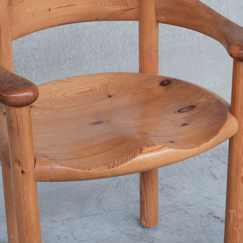 Ensemble de 4 fauteuils vintage en pin massif par Rainer Daumiller pour Hirtshals Savværk, Suède 1970