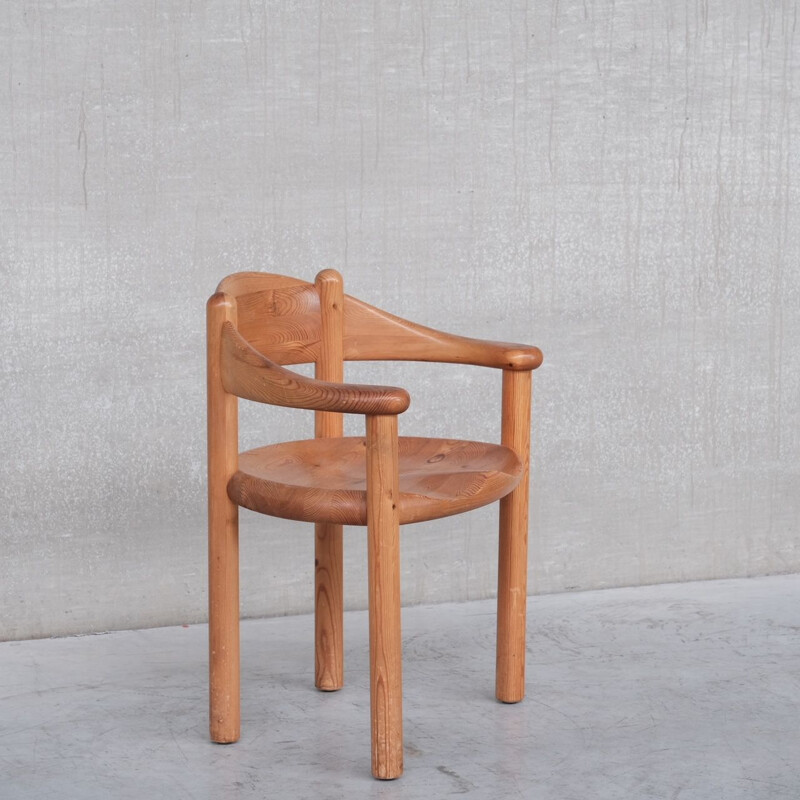 Set of 4 mid-century solid pine armchairs by Rainer Daumiller for Hirtshals Savværk, Sweden 1970s