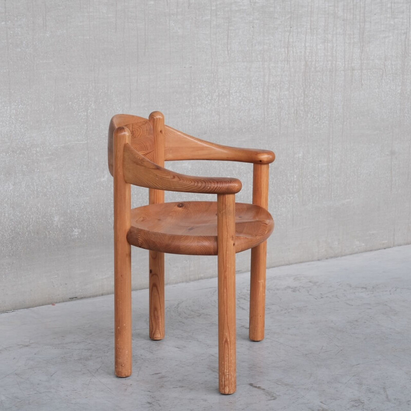 Set of 4 mid-century solid pine armchairs by Rainer Daumiller for Hirtshals Savværk, Sweden 1970s