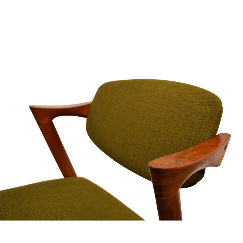 Set of 4 Skovmand & Andersen chairs in teak and fabric, Kai KIRSTIANSEN - 1960s