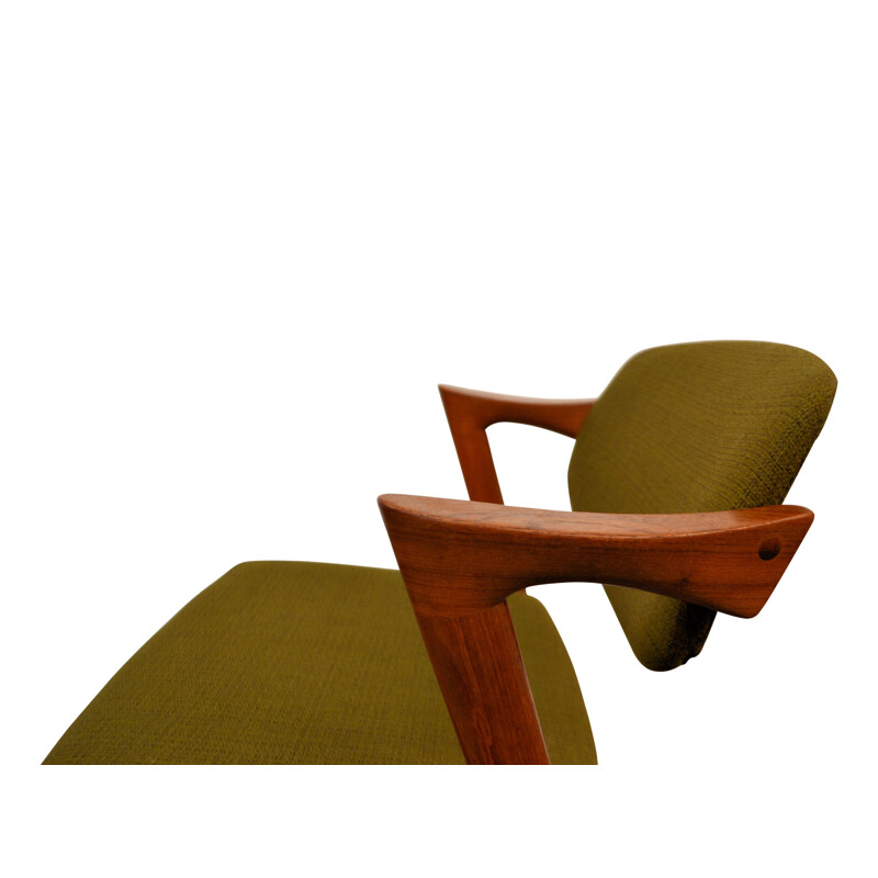 Set of 4 Skovmand & Andersen chairs in teak and fabric, Kai KIRSTIANSEN - 1960s