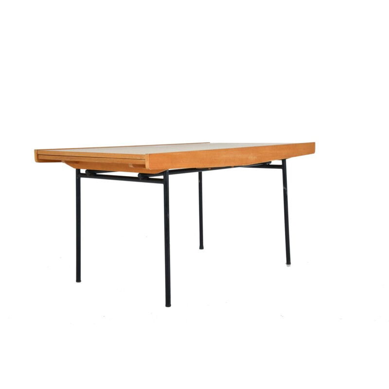 Vintage elmwood table by Pierre Guariche