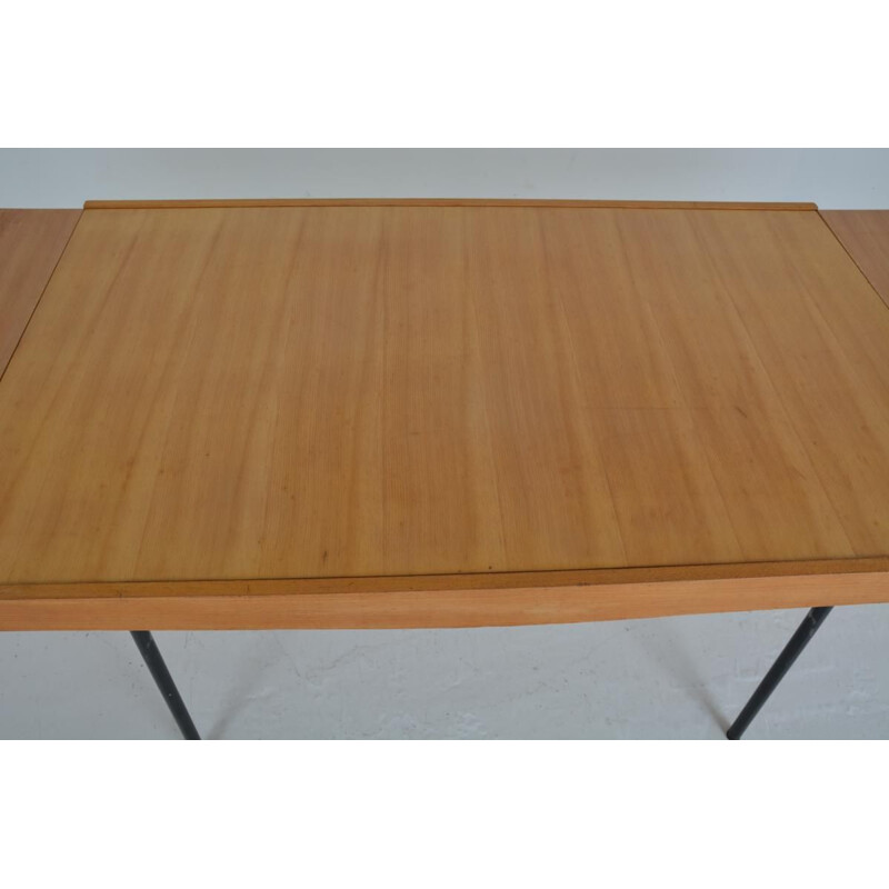 Vintage elmwood table by Pierre Guariche