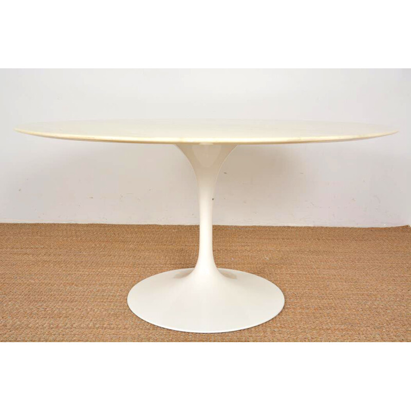 Table vintage en marbre de Carrare par Eero Saarinen pour Knoll, 1960