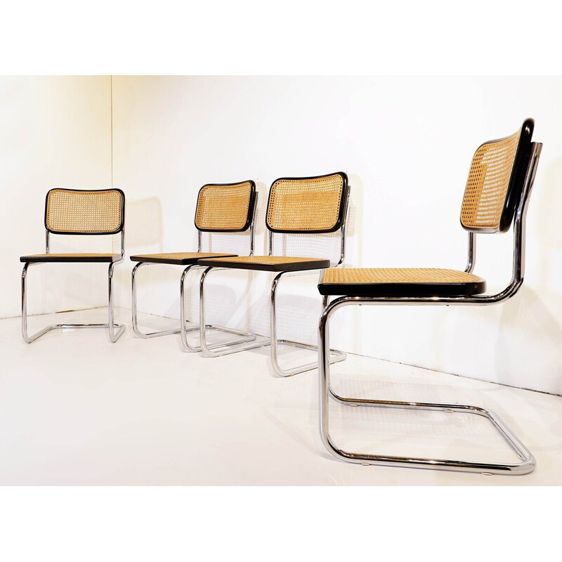 Set of 4 vintage chairs by Marcel Breuer for Gavina