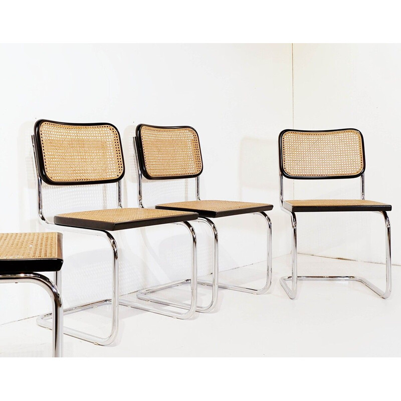 Set of 4 vintage chairs by Marcel Breuer for Gavina