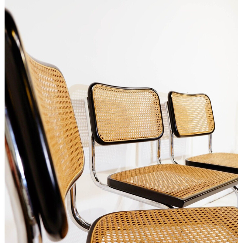 Ensemble de 4 chaises vintage de Marcel Breuer pour Gavina