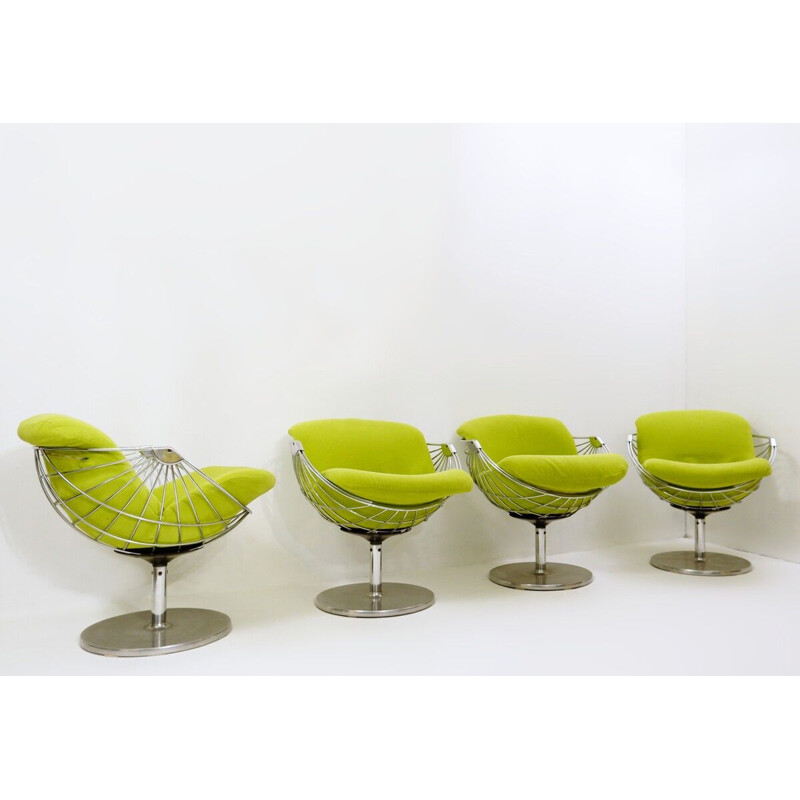 Set van 4 vintage Atomic stoelen van Rudi Verelst voor Novalux, België