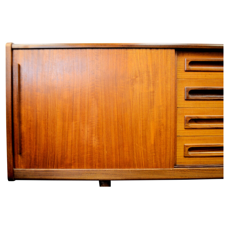 Danish teak sideboard with sliding doors - 1960s