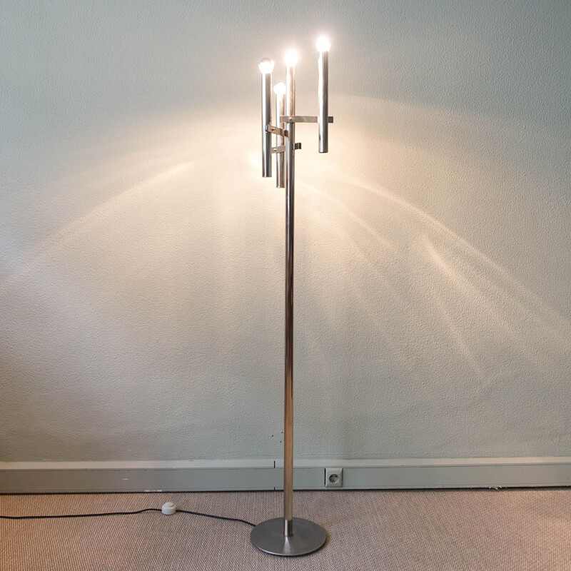 Vintage floor lamp by Gaetano Sciolari, Italy 1970s