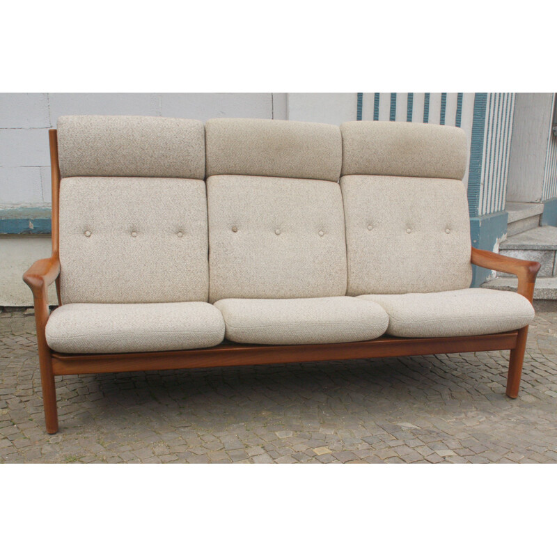 Mid century teak sofa 3-seater by Gustav Thams for Vejen Polstermøbel, Denmark 1960s