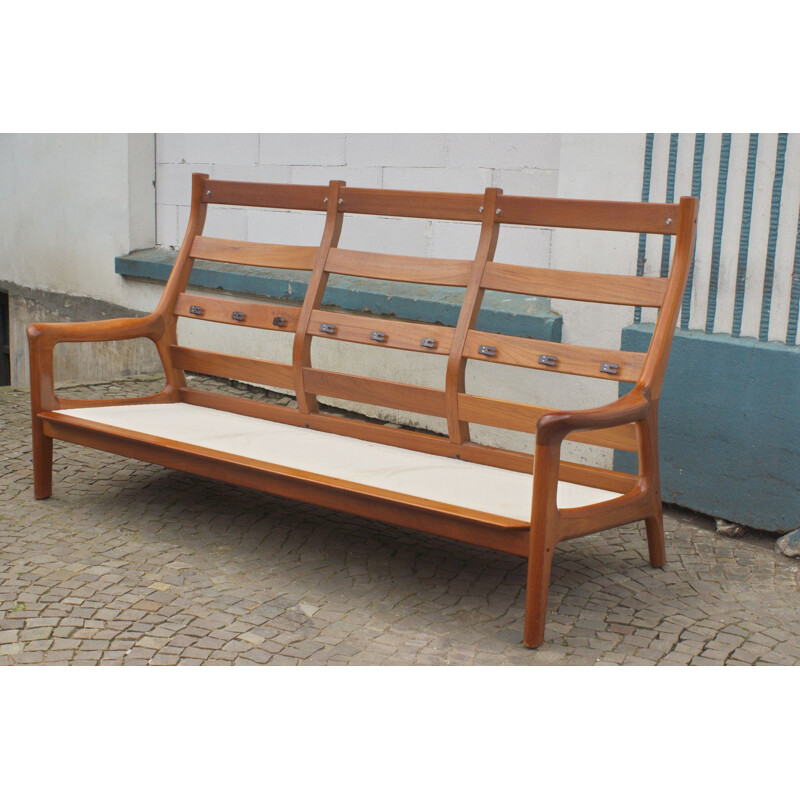 Mid century teak sofa 3-seater by Gustav Thams for Vejen Polstermøbel, Denmark 1960s