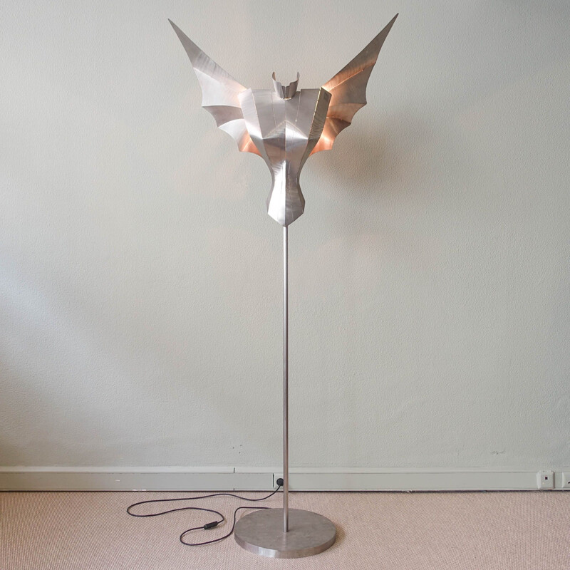 Vintage sculptural floor lamp Angel by Reinhard Stubenrauch, Germany 1990
