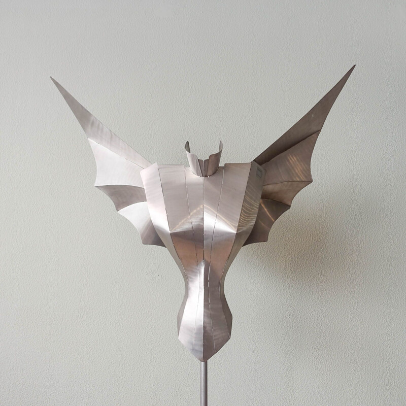 Vintage sculptural floor lamp Angel by Reinhard Stubenrauch, Germany 1990