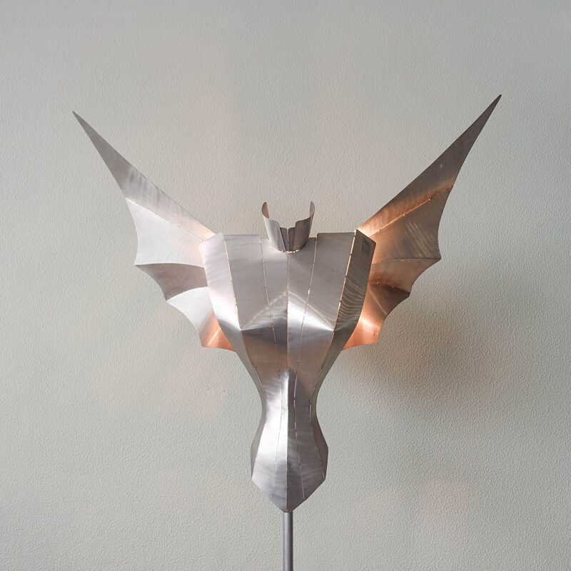 Vintage sculptural floor lamp Angel by Reinhard Stubenrauch, Germany 1990