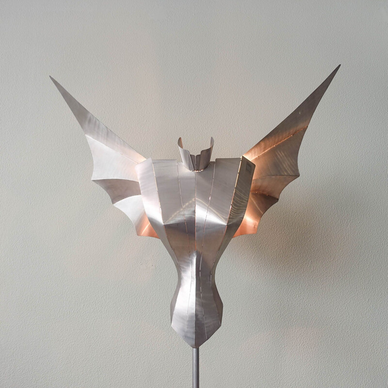 Vintage sculpturale Engel vloerlamp van Reinhard Stubenrauch, Duitsland 1990