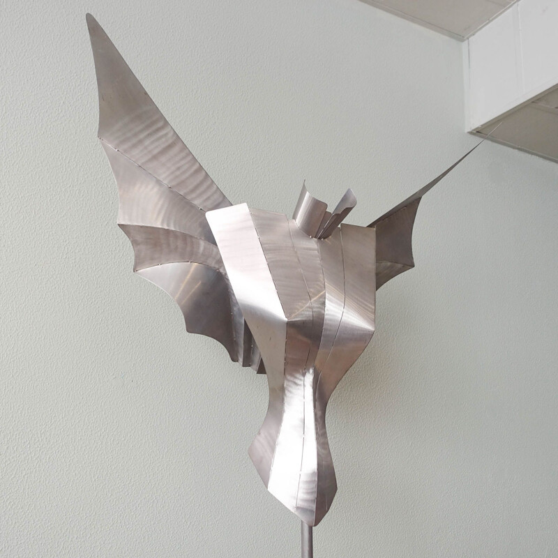 Vintage sculptural floor lamp Angel by Reinhard Stubenrauch, Germany 1990