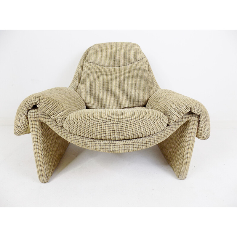 Vintage Saporiti armchair with ottoman by Vittorio Introini, 1960s