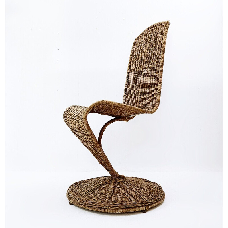 Vintage-Stuhl aus Bananenblatt von Marzio Cecchi für Most, 1970