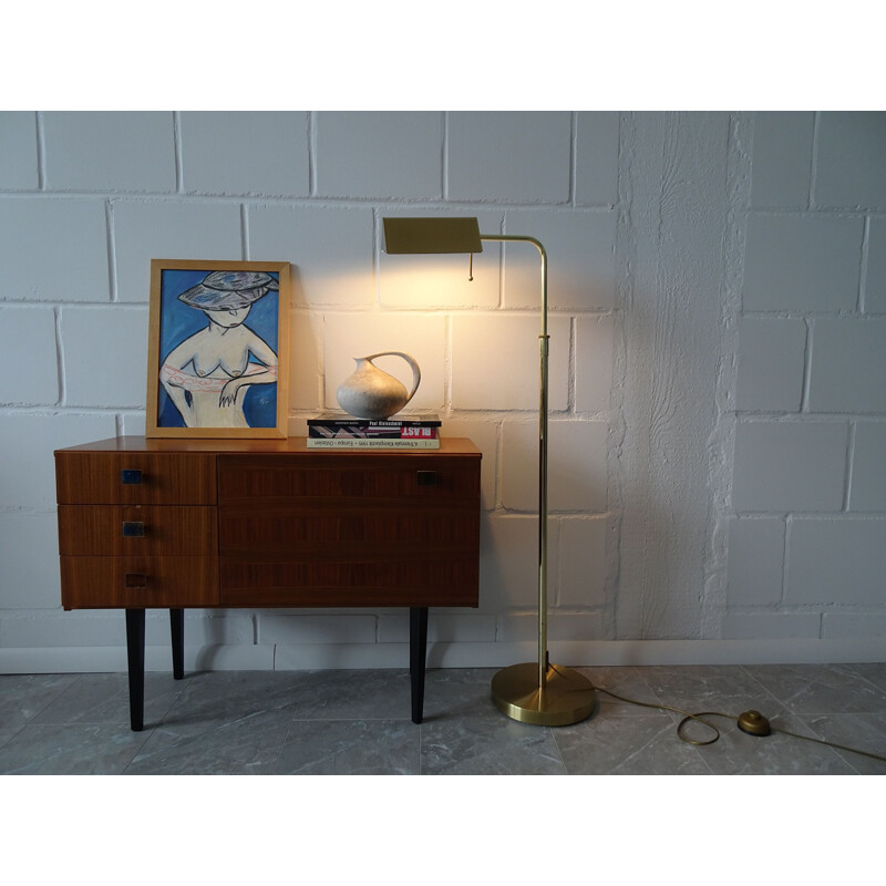 Brass vintage floor lamp by Sölken Leuchten, 1960-1970s