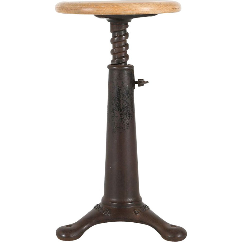 Tabouret industriel "Singer", 1920