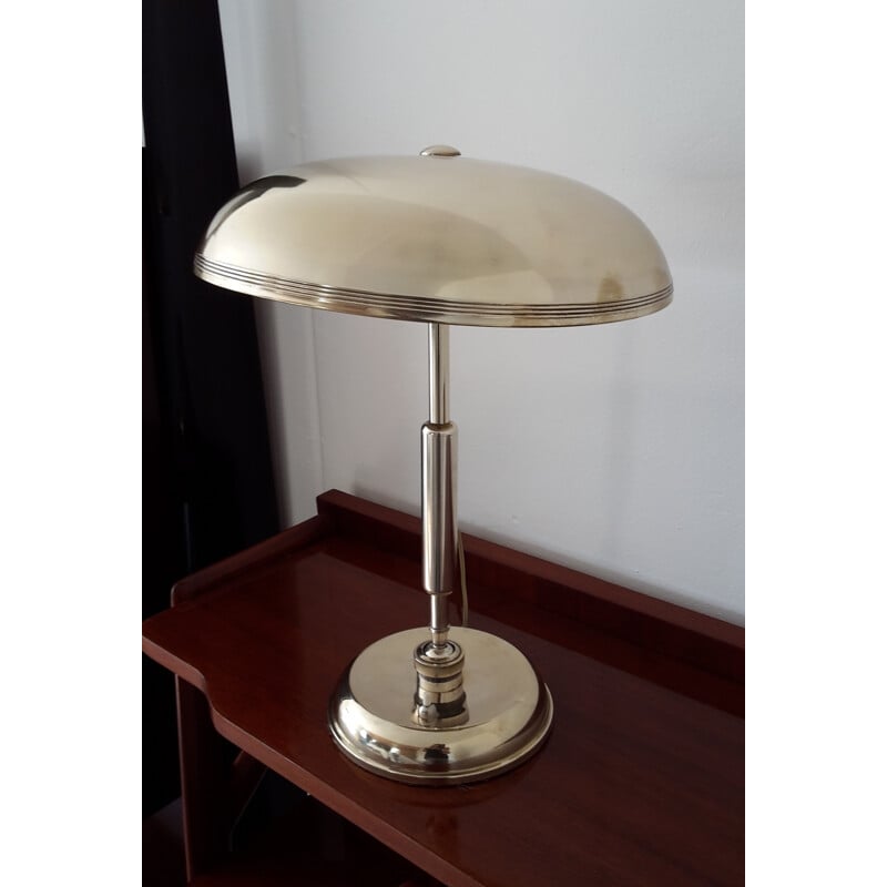 Italian silver-plated desk lamp - 1930s