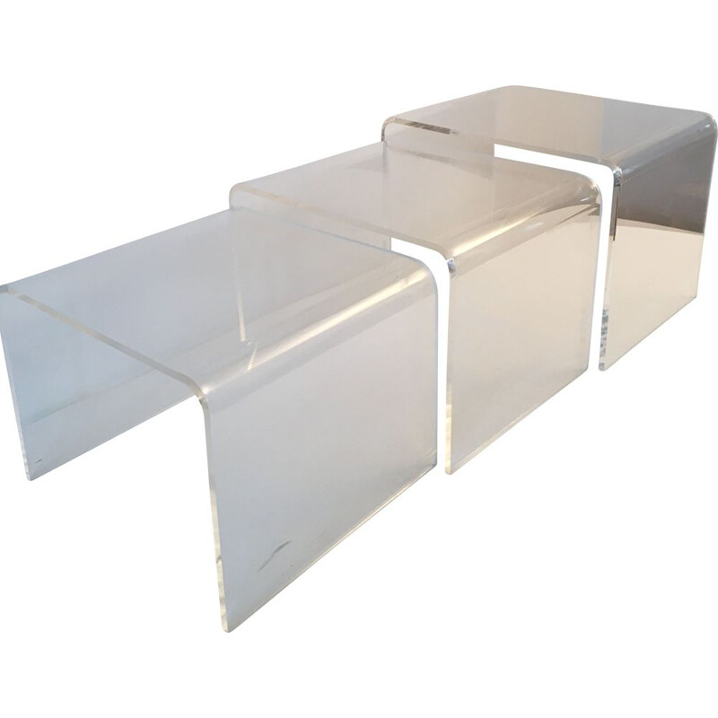 Vintage plexiglass nesting tables