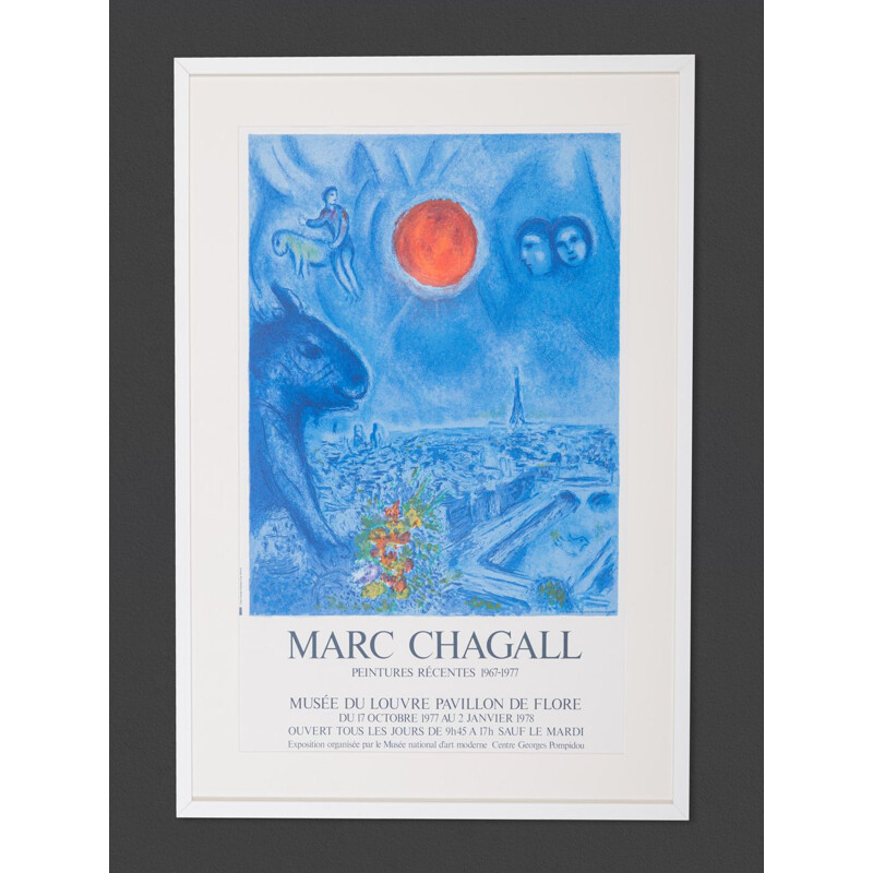 Affiche d'exposition vintage de Marc Chagall